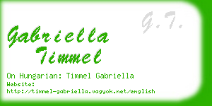 gabriella timmel business card